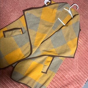 Yellow and Gray Plaid vest